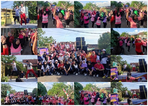 Gambar Kegiatan Senam Bersama di Dusun Babat